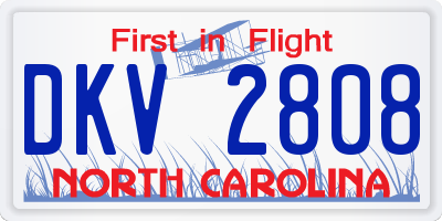 NC license plate DKV2808