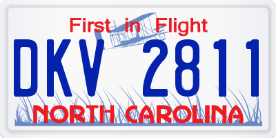 NC license plate DKV2811
