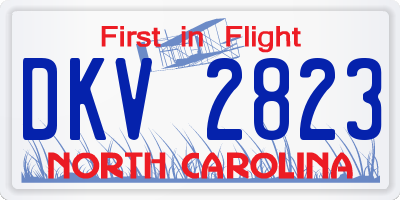 NC license plate DKV2823