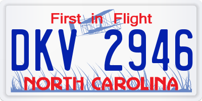 NC license plate DKV2946