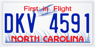NC license plate DKV4591
