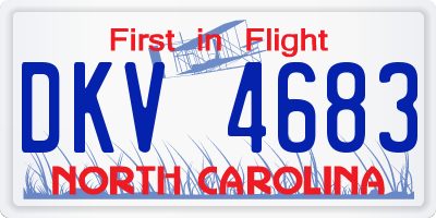 NC license plate DKV4683