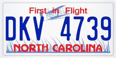 NC license plate DKV4739
