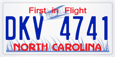 NC license plate DKV4741
