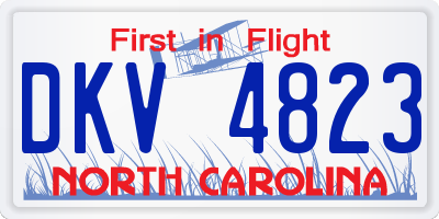 NC license plate DKV4823