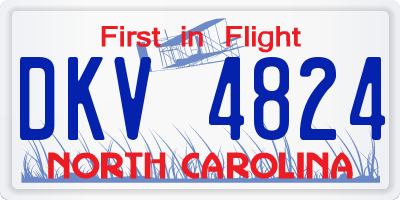 NC license plate DKV4824