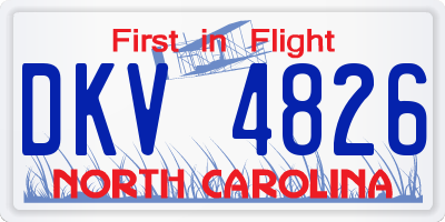 NC license plate DKV4826