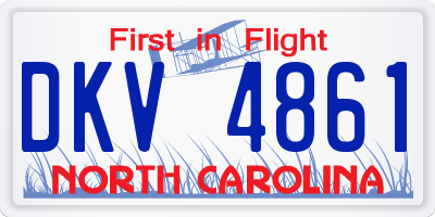 NC license plate DKV4861
