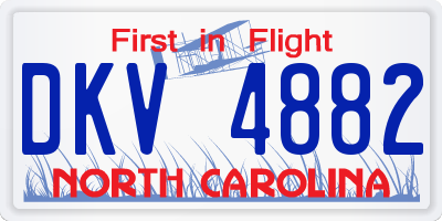 NC license plate DKV4882