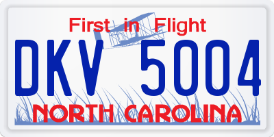 NC license plate DKV5004