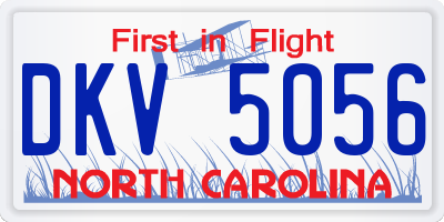 NC license plate DKV5056