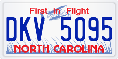 NC license plate DKV5095