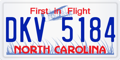 NC license plate DKV5184