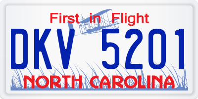 NC license plate DKV5201