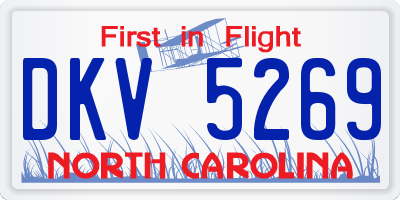 NC license plate DKV5269