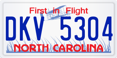 NC license plate DKV5304