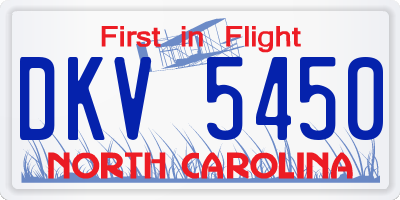 NC license plate DKV5450