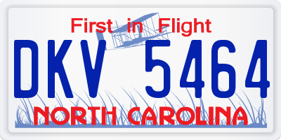 NC license plate DKV5464