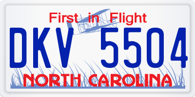 NC license plate DKV5504