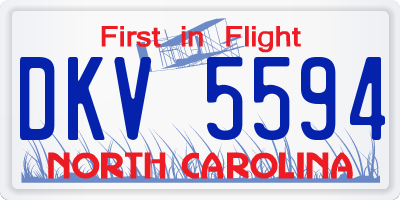NC license plate DKV5594
