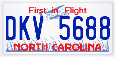 NC license plate DKV5688