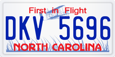 NC license plate DKV5696