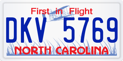 NC license plate DKV5769