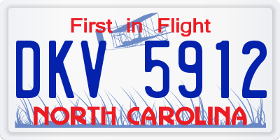 NC license plate DKV5912