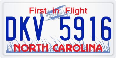 NC license plate DKV5916