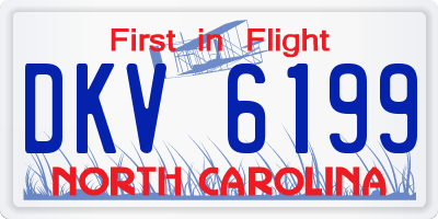 NC license plate DKV6199