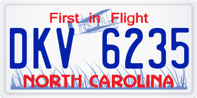 NC license plate DKV6235