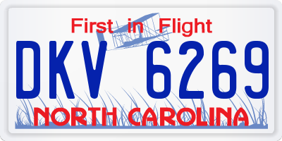 NC license plate DKV6269
