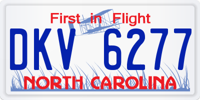 NC license plate DKV6277