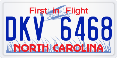 NC license plate DKV6468