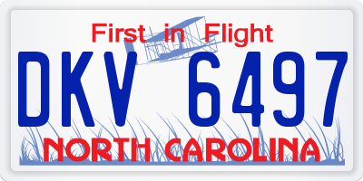 NC license plate DKV6497