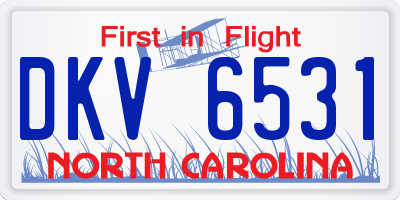 NC license plate DKV6531