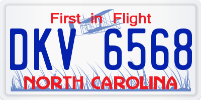 NC license plate DKV6568