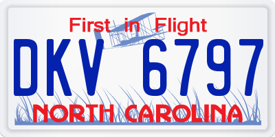 NC license plate DKV6797