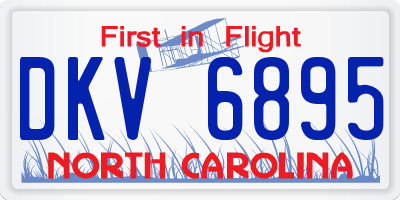 NC license plate DKV6895