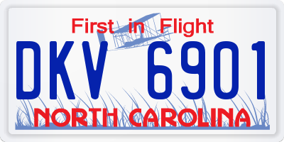 NC license plate DKV6901