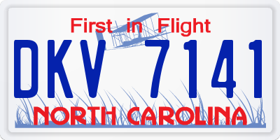 NC license plate DKV7141