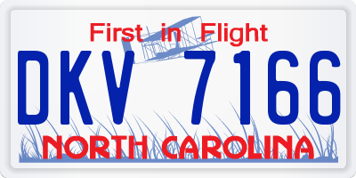 NC license plate DKV7166