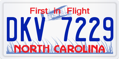 NC license plate DKV7229