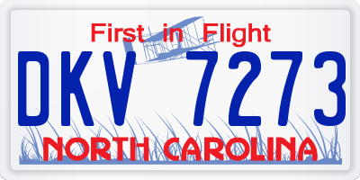 NC license plate DKV7273