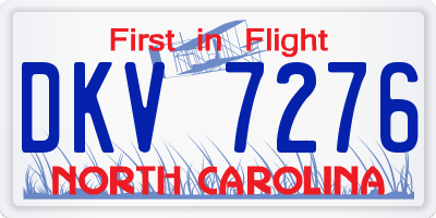 NC license plate DKV7276