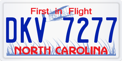 NC license plate DKV7277