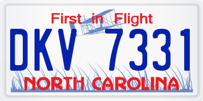 NC license plate DKV7331