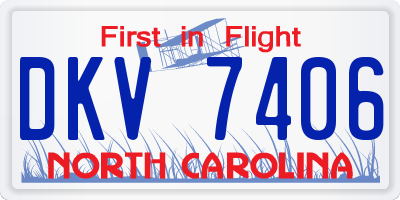 NC license plate DKV7406
