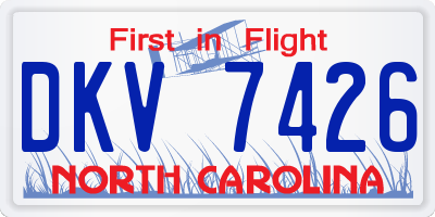 NC license plate DKV7426