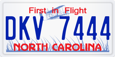 NC license plate DKV7444